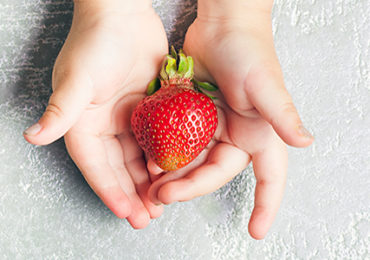 main-enfant-fraise-reperes-alimentaires-sains